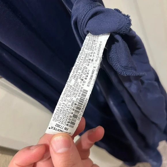 Zara satin Effect Slip Dress Side Slip in Navy , size Small - Picture 6 of 6